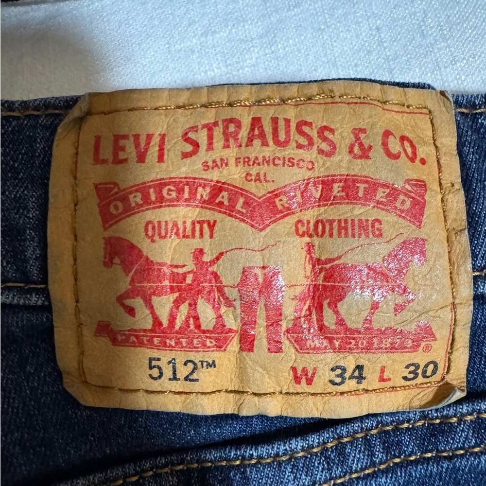 Levi’s Men’s 512 Slim Taper Fit Denim - Size 34 x 30 - EUC - Picture 4 of 4